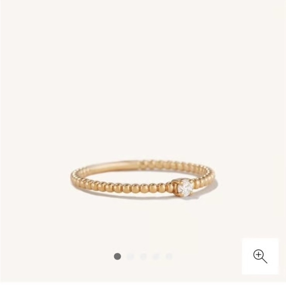 Mejuri Diamond Beaded Ring 14K